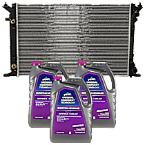 4-Piece Kit Radiator, 2.0L 4Cyl,  Includes (3) Coolant/Antifreeze and (1) Radiator