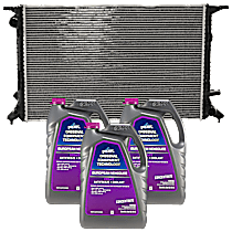 4-Piece Kit Radiator, 3.0L/3.2L Engines, Manual Transmission, Aluminum Core, Plastic Tank