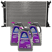 4-Piece Kit Radiator, 6 Cyl 3.2L, includes (3) Coolant/Antifreeze and (1) Radiator