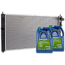 3-Piece Kit Radiator, 2.0L/2.4L Engines, Non-Turbo, Aluminum Core, Plastic Tank