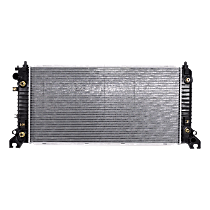 Radiator, 8 Cyl., 5.3L/6.2L Engines, Plastic Tank, Aluminum Core, with Transmission Cooler, with Engine Oil Cooler