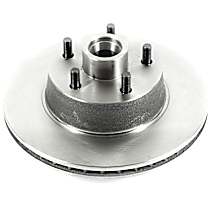 AR8102 Front, Driver or Passenger Side Brake Disc, Plain Surface, Vented, 5 Lugs,, Autospecialty By Powerstop