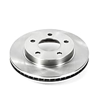 Front, Driver or Passenger Side Brake Disc, Plain Surface, Vented, 5 Lugs, Autospecialty By Powerstop