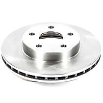 AR8223 Front, Driver or Passenger Side Brake Disc, Plain Surface, Vented, 5 Lugs Autospecialty By Powerstop
