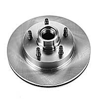 Front, Driver or Passenger Side Brake Disc, Plain Surface, Vented, 5 Lugs, RWD, Autospecialty By Powerstop