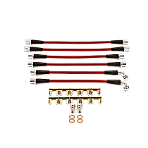 BH00133 Front OR Front and Rear Stainless-Steel Brake Hose Line Kit
