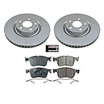 Front Brake Disc and Pad Kit, Plain Surface, 5 Lugs, 308.1 mm, Ceramic, Z17 Evolution Geomet Coated