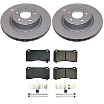 CRK8844 Front Brake Disc and Pad Kit, Plain Surface 5 Lugs 320.3 mm Ceramic Z17 Evolution Geomet Coated