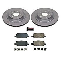 CRK8874 Rear Brake Disc and Pad Kit, Plain Surface 5 Lugs 335.3 mm Ceramic Z17 Evolution Geomet Coated