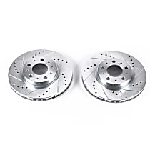 EBR458XPR Front Drilled, Slotted and Zinc Plated Brake Rotors