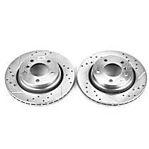 EBR631XPR Rear Brake Disc, Cross-drilled and Slotted, Vented, 5 Lugs, 293.88 mm,, Evolution Drilled & Slotted Series