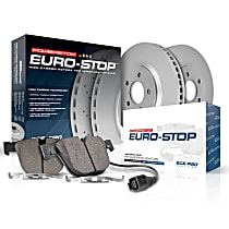 ESK3145 Rear Brake Disc and Pad Kit, Plain Surface 5 Lugs 295 mm Semi-Metallic Euro-Stop