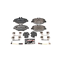 Front Semi-Metallic Brake Pad Set, Sedan, Requires Wear Sensor, Euro-Stop