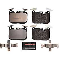 Semi-Metallic Brake Pad Set, Coupe, mfrbodycodename : E92, with 4 Piston Front Calipers, Requires Wear Sensor, Euro-Stop