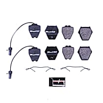 Rear Semi-Metallic Brake Pad Set, Euro-Stop