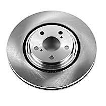 Front, Driver or Passenger Side Brake Disc, Plain Surface, Vented, 5 Lugs, Base, 2.5L 4Cyl, Autospecialty By Powerstop