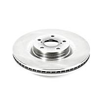 Front, Driver Side Brake Disc, Plain Surface, Vented, 5 Lugs,, Autospecialty By Powerstop