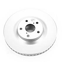 Front, Driver Side Brake Disc, Plain Surface, Vented, 5 Lugs, 335.28 mm, Base, 2.0L 4Cyl, Evolution Geomet Coated High Carbon
