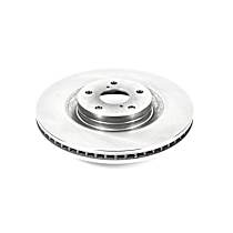 Front, Passenger Side Brake Disc, Plain Surface, Vented, 5 Lugs, F Sport, 3.5L 6Cyl, Autospecialty By Powerstop
