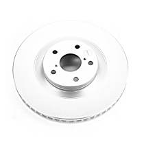 Front, Passenger Side Brake Disc, Plain Surface, Vented, 5 Lugs, 335.28 mm, Base, 2.0L 4Cyl, Evolution Geomet Coated High Carbon