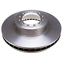 Front, Driver or Passenger Side Brake Disc, Plain Surface, Vented, 12 Lugs, 363.22 mm, Autospecialty By Powerstop