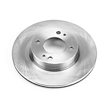 JBR1762 Front, Driver or Passenger Side Brake Disc, Plain Surface, Vented, 4 Lugs Autospecialty By Powerstop