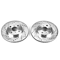 JBR596XPR Front Drilled, Slotted and Zinc Plated Brake Rotors