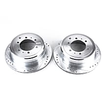 JBR743XPR Rear Brake Disc, Cross-drilled and Slotted, Vented, 6 Lugs 335.03 mm Evolution Drilled & Slotted Series