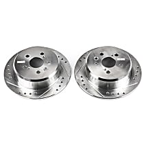 JBR792XPR Rear Drilled, Slotted and Zinc Plated Brake Rotors