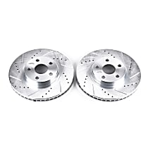 JBR931XPR Front Brake Disc, Cross-drilled and Slotted, Vented, 5 Lugs 10.83 in. Evolution Drilled & Slotted Series