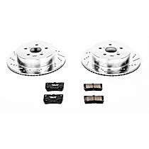Rear Brake Disc and Pad Kit, Cross-drilled and Slotted, 5 Lugs, 310 mm, Carbon Fiber Ceramic, Vehicles Built for USA Market Only, C, 3.5L 6Cyl, Z23 Evolution Sport Series