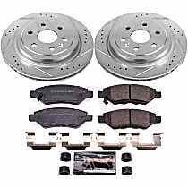 K5543 Rear Brake Disc and Pad Kit, Cross-drilled and Slotted 6 Lugs 315.5 mm Carbon Fiber Ceramic Z23 Evolution Sport Series