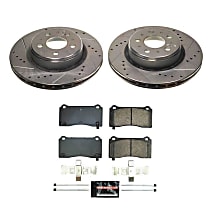 K8844 Front Brake Disc and Pad Kit, Cross-drilled and Slotted 5 Lugs 320.3 mm Carbon Fiber Ceramic Z23 Evolution Sport Series