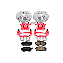 KC1124 Front Z23 Daily Carbon-Fiber Ceramic Brake Pad, Drilled & Slotted Rotor and Caliper Kit