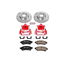 3-Piece Kit Front, Brake Disc and Caliper Kit, Red Powdercoat Caliper, Carbon Fiber Ceramic, 5 Lugs, Z23 Evolution Sport Series