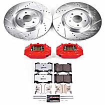 KC2915A-26 Front Z26 Muscle Carbon-Fiber Ceramic Brake Pad, Drilled & Slotted Rotor and Caliper Kit
