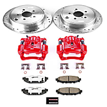Rear Z26 Muscle Carbon-Fiber Ceramic Brake Pad, Drilled & Slotted Rotor and Caliper Kit