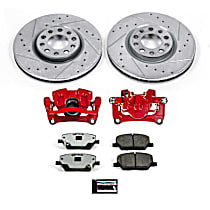 KC7299-36 Front Brake Disc and Caliper Kit, Powdercoated red, Carbon Fiber Ceramic, 5 Lugs, Z36 Extreme Truck And Tow