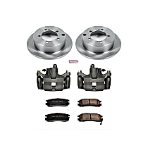 KCOE1203 Rear Brake Disc and Caliper Kit, Natural Caliper, Ceramic, 5 Lugs, Z17 OE Replacement