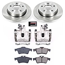 KCOE123 Rear Brake Disc and Caliper Kit, Natural Caliper, Ceramic, 5 Lugs, Z17 OE Replacement