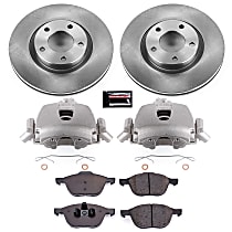 KCOE125B Front Brake Disc and Caliper Kit, Natural Caliper, Ceramic, 5 Lugs, Z17 OE Replacement