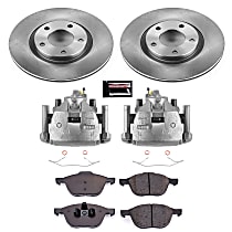 KCOE125C Front Brake Disc and Caliper Kit, Natural Caliper, Ceramic, 5 Lugs, Z17 OE Replacement