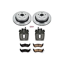 KCOE1368 Rear OE Stock Replacement Low-Dust Ceramic Brake Pad, Rotor and Caliper Kit