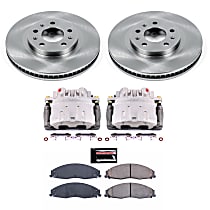 KCOE1419 Front Brake Disc and Caliper Kit, Natural Caliper, Ceramic, 5 Lugs, Z17 OE Replacement