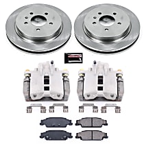 KCOE1425 Rear Brake Disc and Caliper Kit, Natural Caliper, Ceramic, 5 Lugs, Z17 OE Replacement