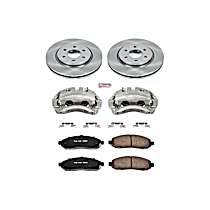 KCOE142 Front Brake Disc and Caliper Kit, Natural Caliper, Ceramic, 6 Lugs, Z17 OE Replacement