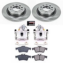 Rear, Brake Disc and Caliper Kit, Natural Caliper, Ceramic, 5 Lugs, Z17 OE Replacement