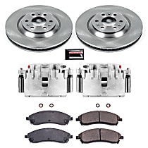 Front, Brake Disc and Caliper Kit, Natural Caliper, Ceramic, 6 Lugs, Z17 OE Replacement