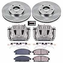 3-Piece Kit Front, Brake Disc and Caliper Kit, Natural Caliper, Ceramic, 5 Lugs, Z17 OE Replacement