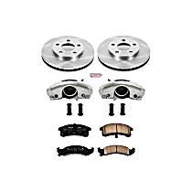KCOE1534 Front Brake Disc and Caliper Kit, Natural Caliper, Ceramic, 5 Lugs, Z17 OE Replacement